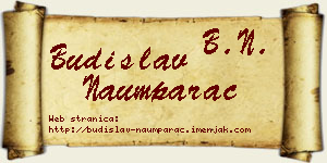 Budislav Naumparac vizit kartica